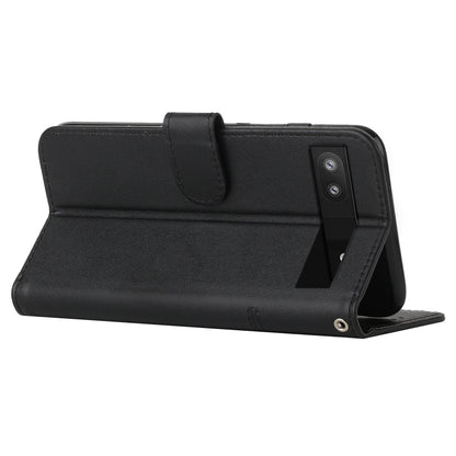 PU Leather Case for Google Pixel 7a Magnetic Clasp Cell Phone Drop-proof Wallet Stand Cover