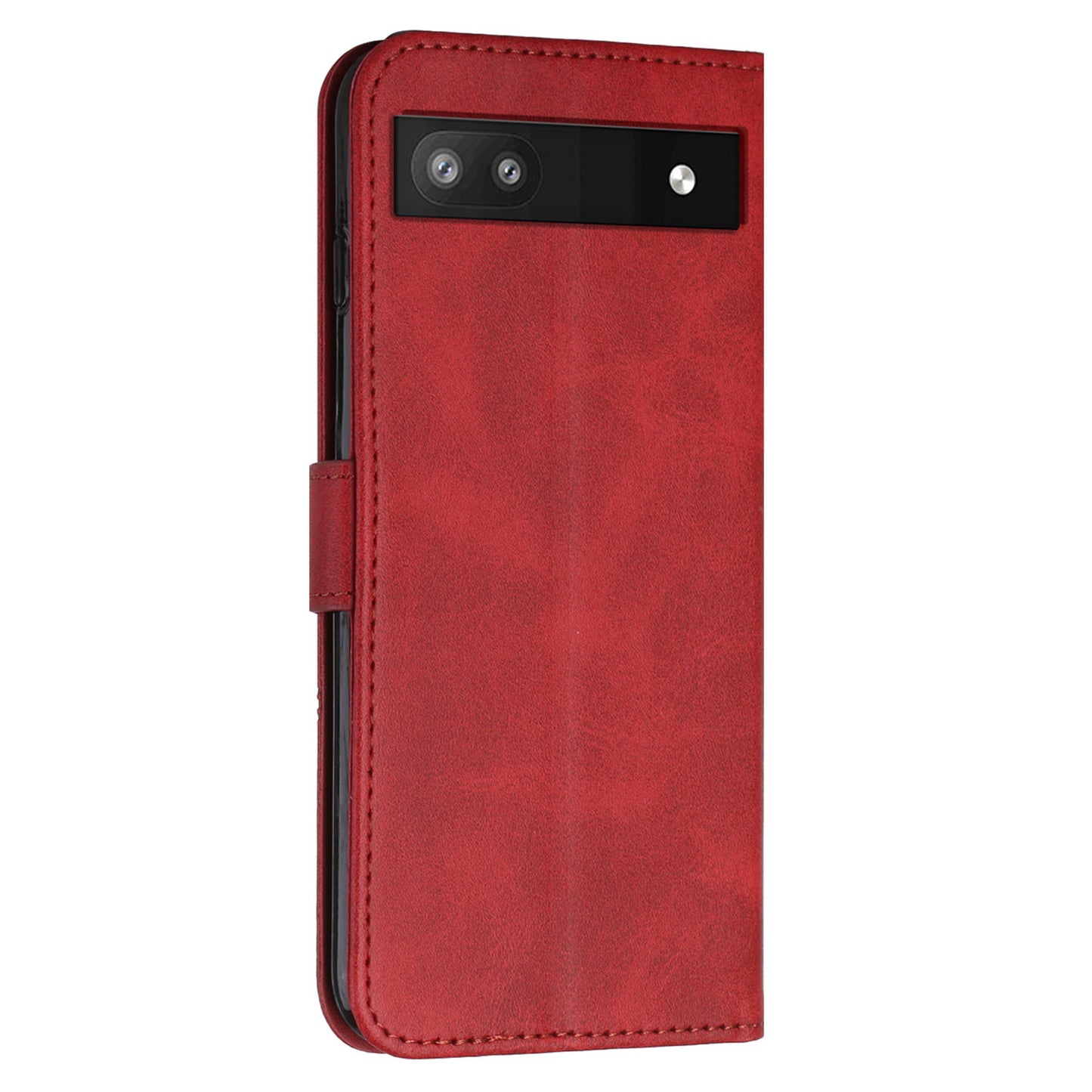 PU Leather Case for Google Pixel 7a Magnetic Clasp Cell Phone Drop-proof Wallet Stand Cover