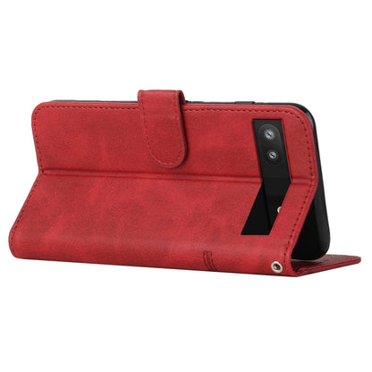 PU Leather Case for Google Pixel 7a Magnetic Clasp Cell Phone Drop-proof Wallet Stand Cover