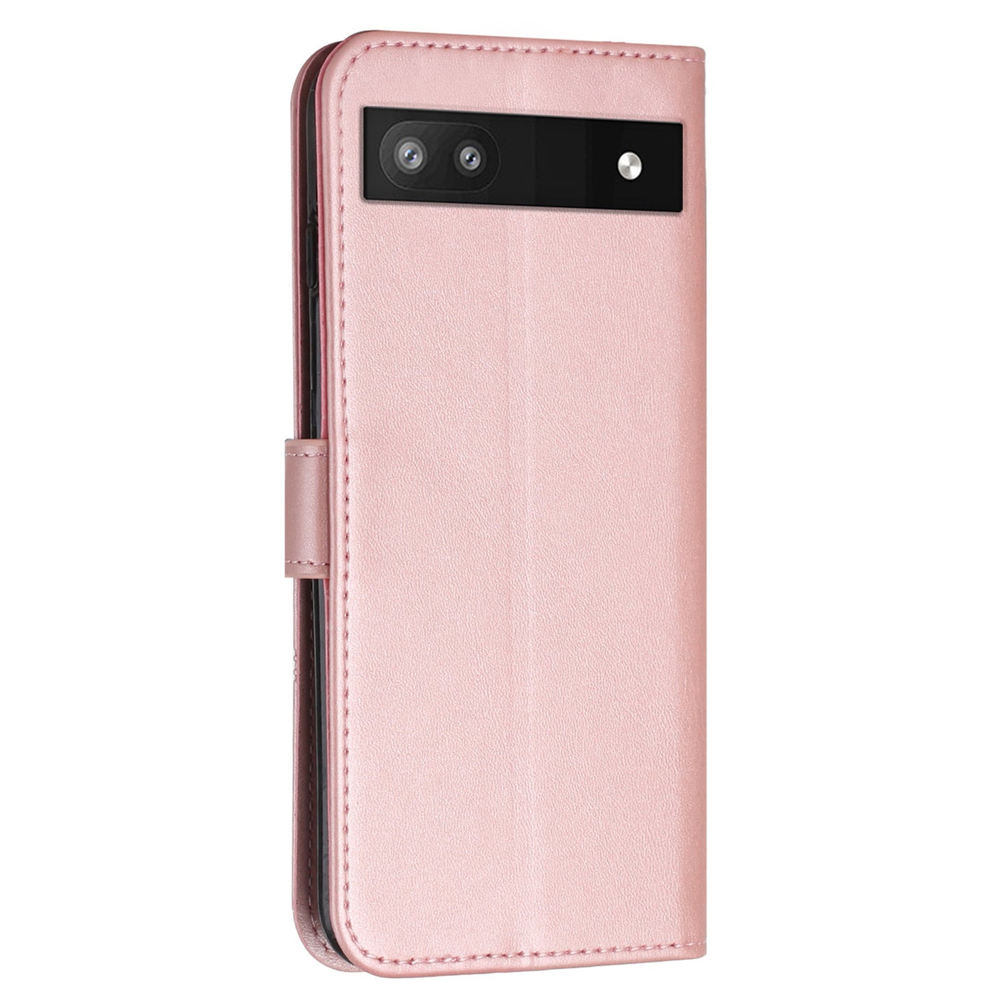 PU Leather Case for Google Pixel 7a Magnetic Clasp Cell Phone Drop-proof Wallet Stand Cover