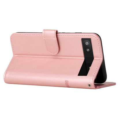 PU Leather Case for Google Pixel 7a Magnetic Clasp Cell Phone Drop-proof Wallet Stand Cover