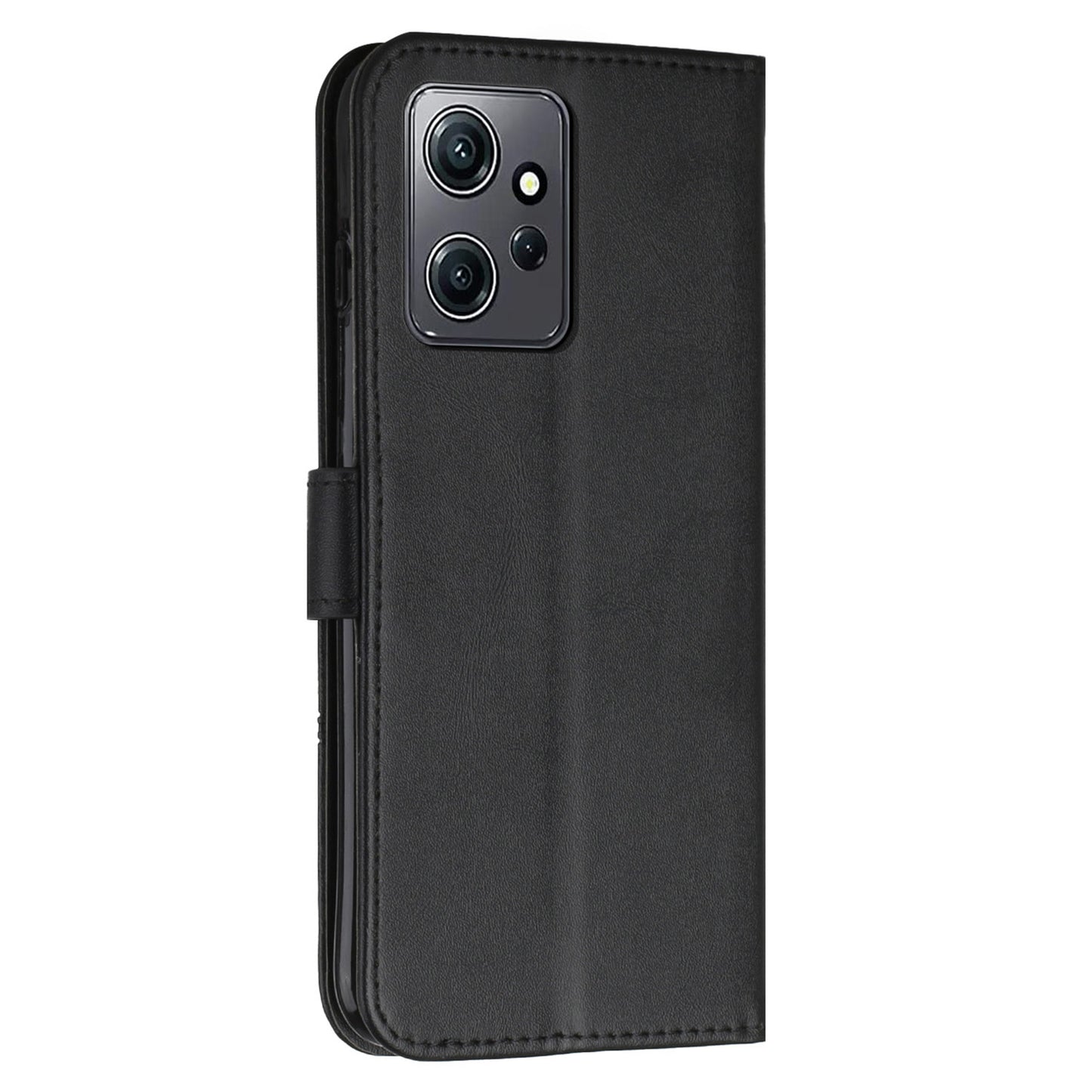 PU Leather Case for Xiaomi Redmi Note 12 4G Cell Phone Drop-proof Wallet Foldable Stand Cover