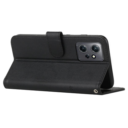 PU Leather Case for Xiaomi Redmi Note 12 4G Cell Phone Drop-proof Wallet Foldable Stand Cover