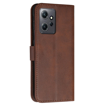 PU Leather Case for Xiaomi Redmi Note 12 4G Cell Phone Drop-proof Wallet Foldable Stand Cover