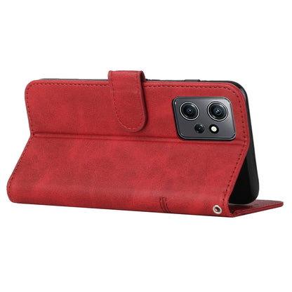 PU Leather Case for Xiaomi Redmi Note 12 4G Cell Phone Drop-proof Wallet Foldable Stand Cover