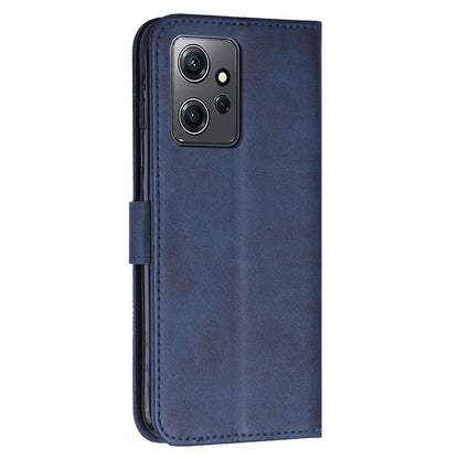 PU Leather Case for Xiaomi Redmi Note 12 4G Cell Phone Drop-proof Wallet Foldable Stand Cover