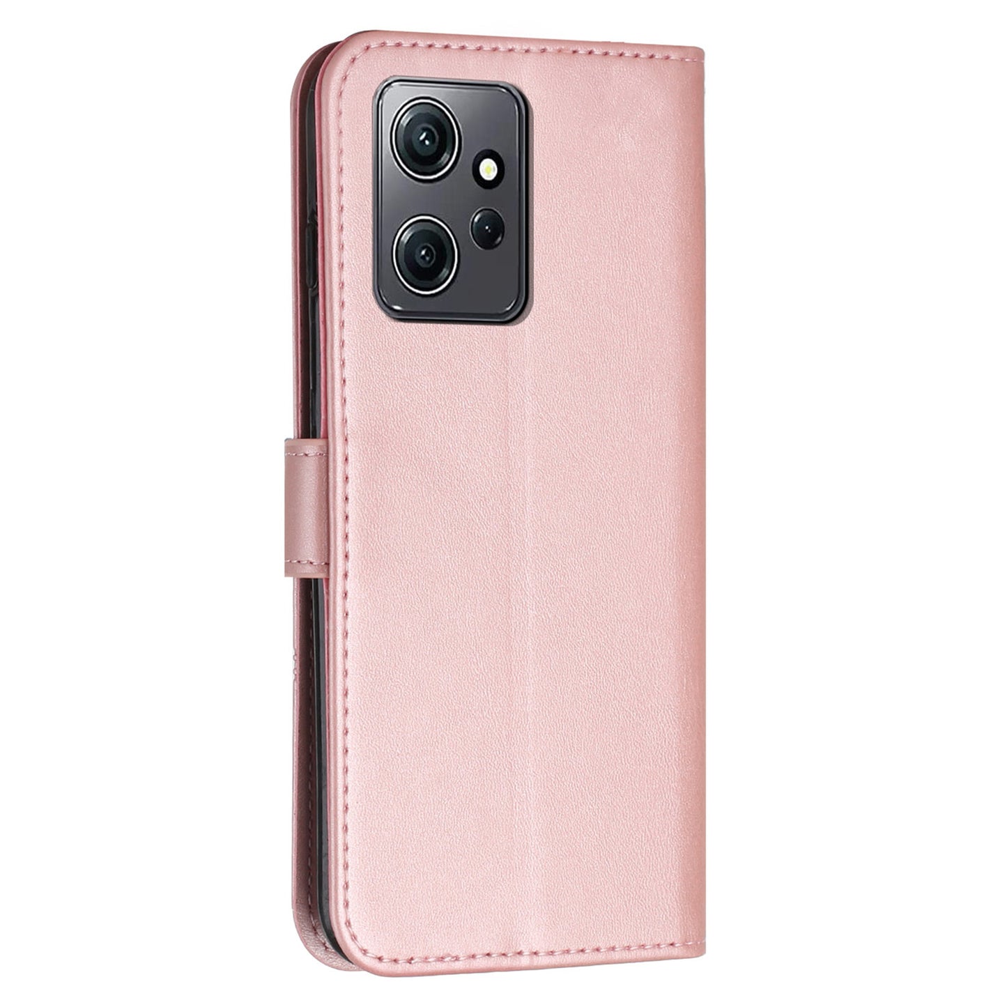 PU Leather Case for Xiaomi Redmi Note 12 4G Cell Phone Drop-proof Wallet Foldable Stand Cover