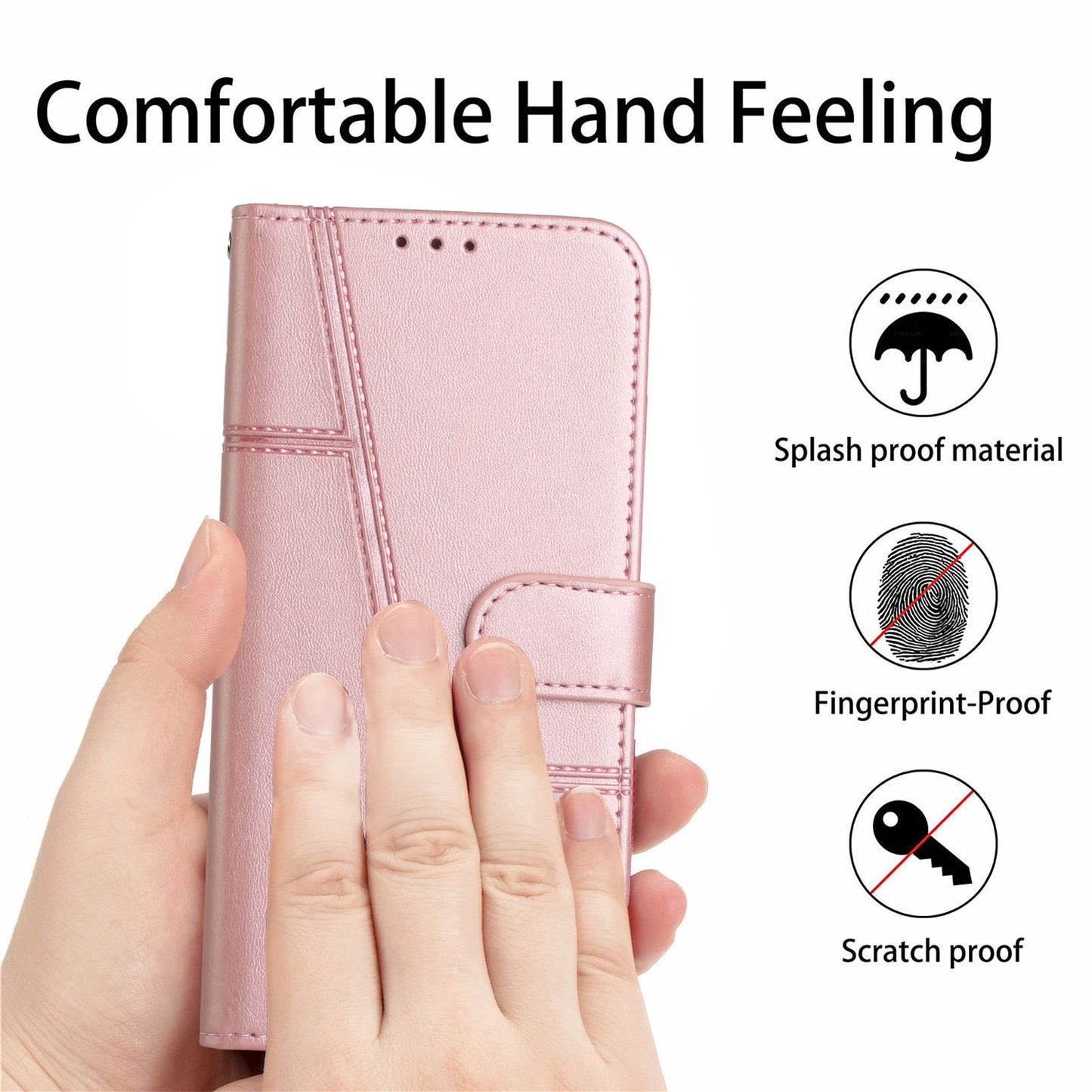 PU Leather Case for Xiaomi Redmi Note 12 4G Cell Phone Drop-proof Wallet Foldable Stand Cover
