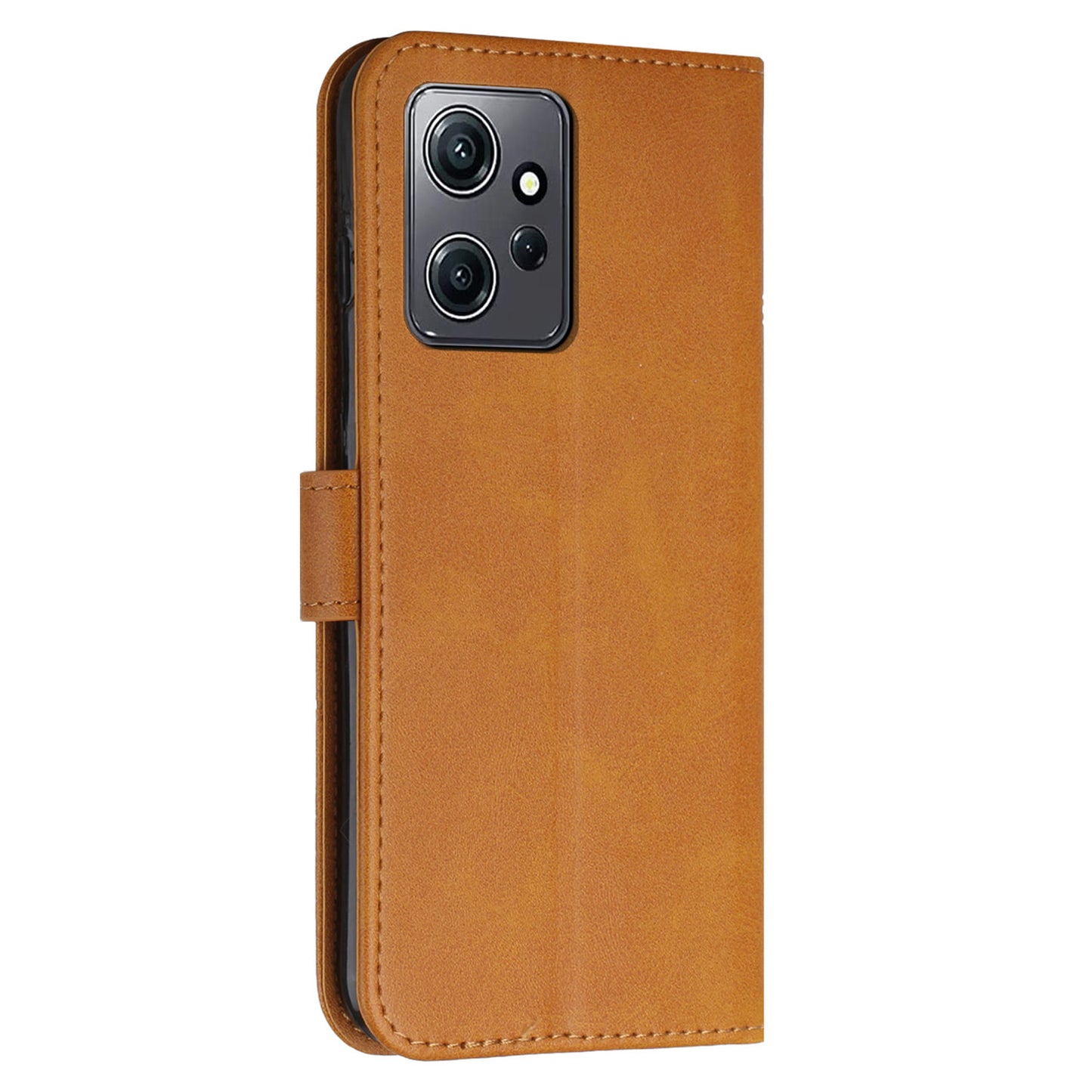 PU Leather Case for Xiaomi Redmi Note 12 4G Cell Phone Drop-proof Wallet Foldable Stand Cover