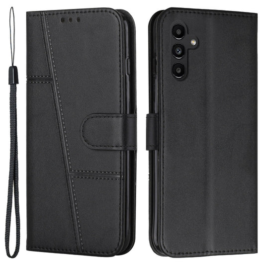 PU Leather Case for Samsung Galaxy A24 4G Anti-fall Magnetic Clasp Cell Phone Wallet Stand Cover