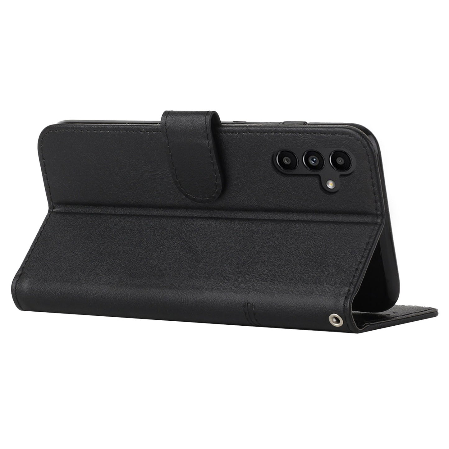 PU Leather Case for Samsung Galaxy A24 4G Anti-fall Magnetic Clasp Cell Phone Wallet Stand Cover