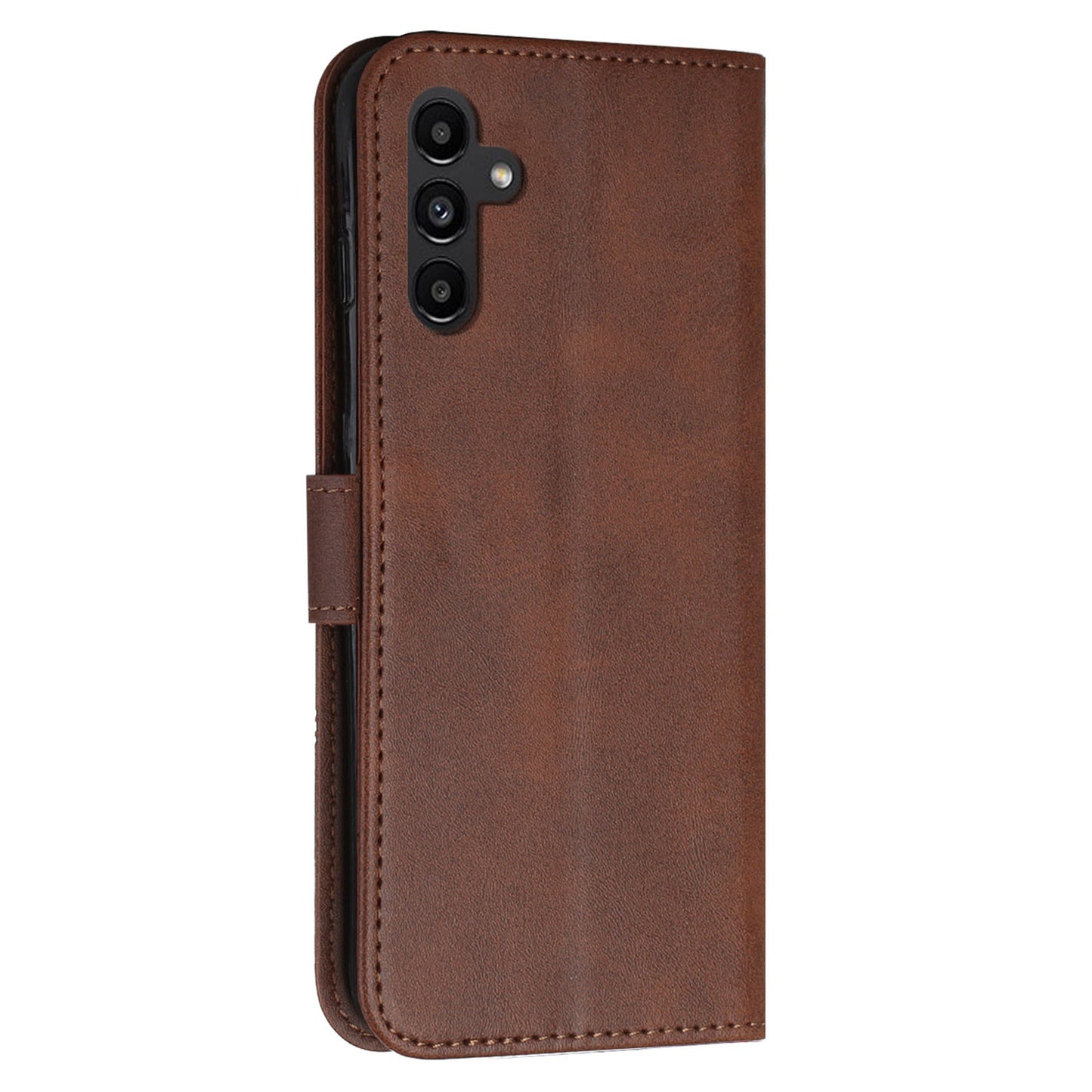 PU Leather Case for Samsung Galaxy A24 4G Anti-fall Magnetic Clasp Cell Phone Wallet Stand Cover