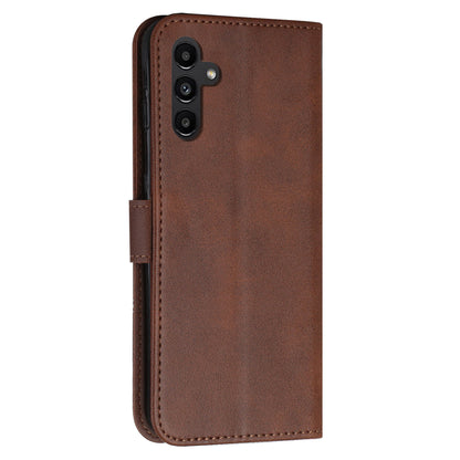 PU Leather Case for Samsung Galaxy A24 4G Anti-fall Magnetic Clasp Cell Phone Wallet Stand Cover
