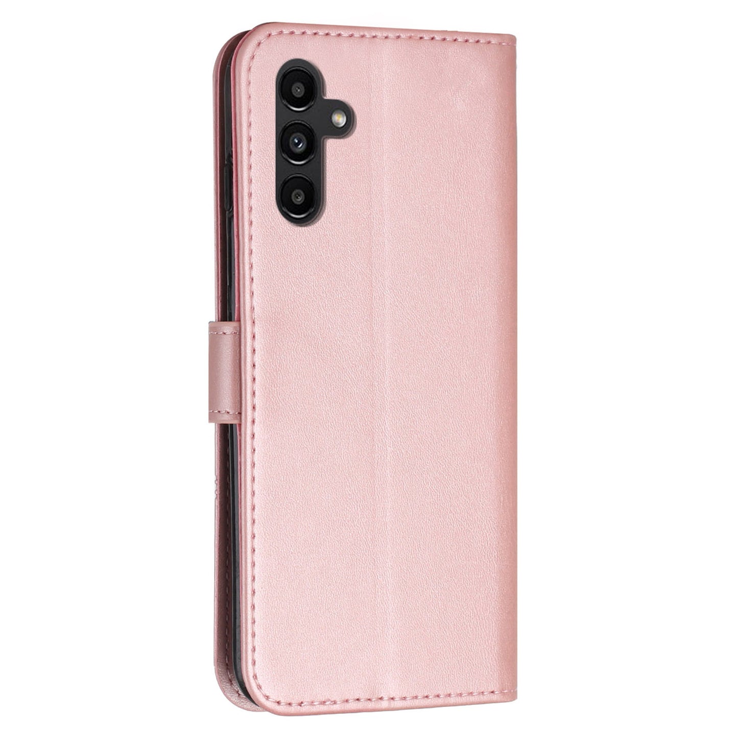 PU Leather Case for Samsung Galaxy A24 4G Anti-fall Magnetic Clasp Cell Phone Wallet Stand Cover