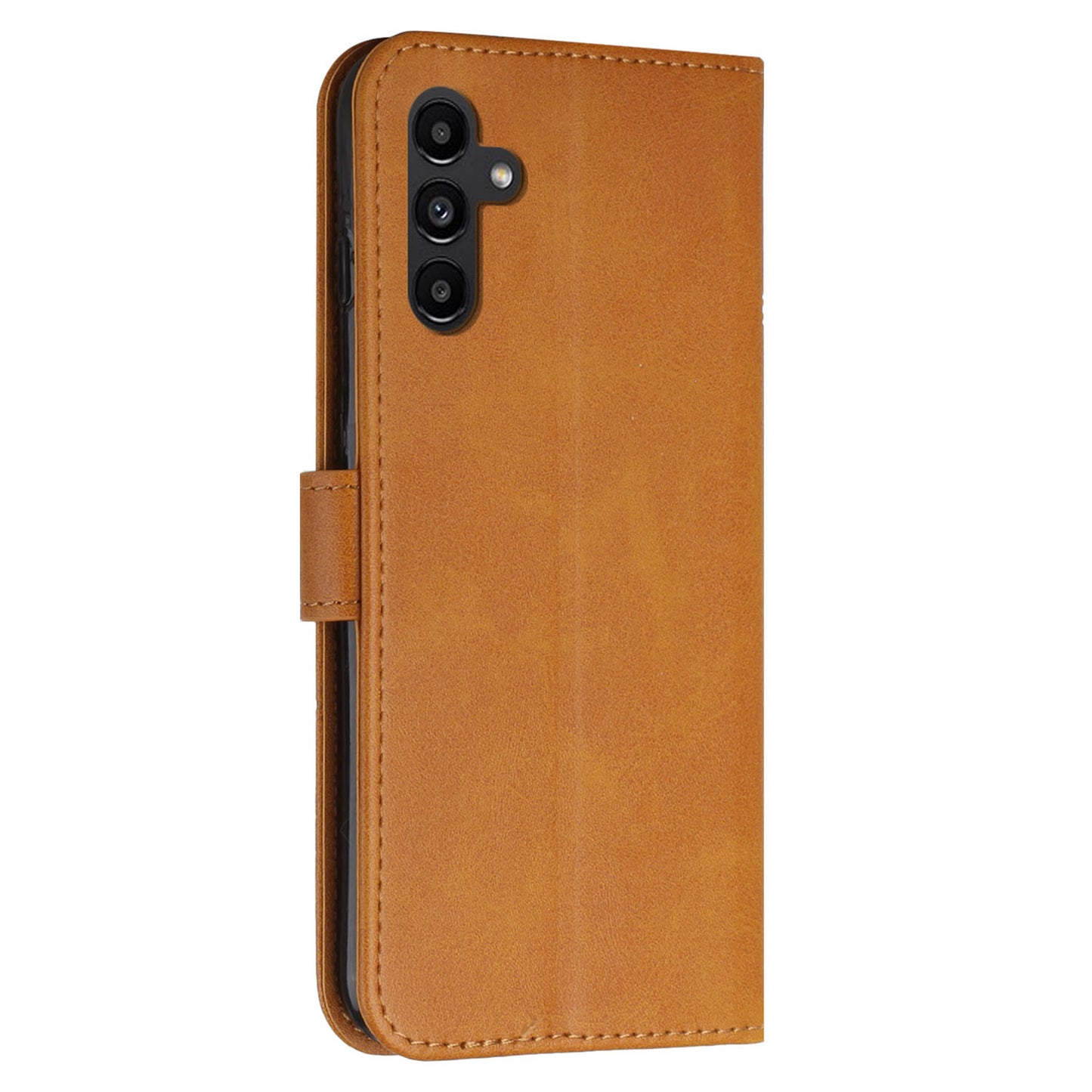 PU Leather Case for Samsung Galaxy A24 4G Anti-fall Magnetic Clasp Cell Phone Wallet Stand Cover