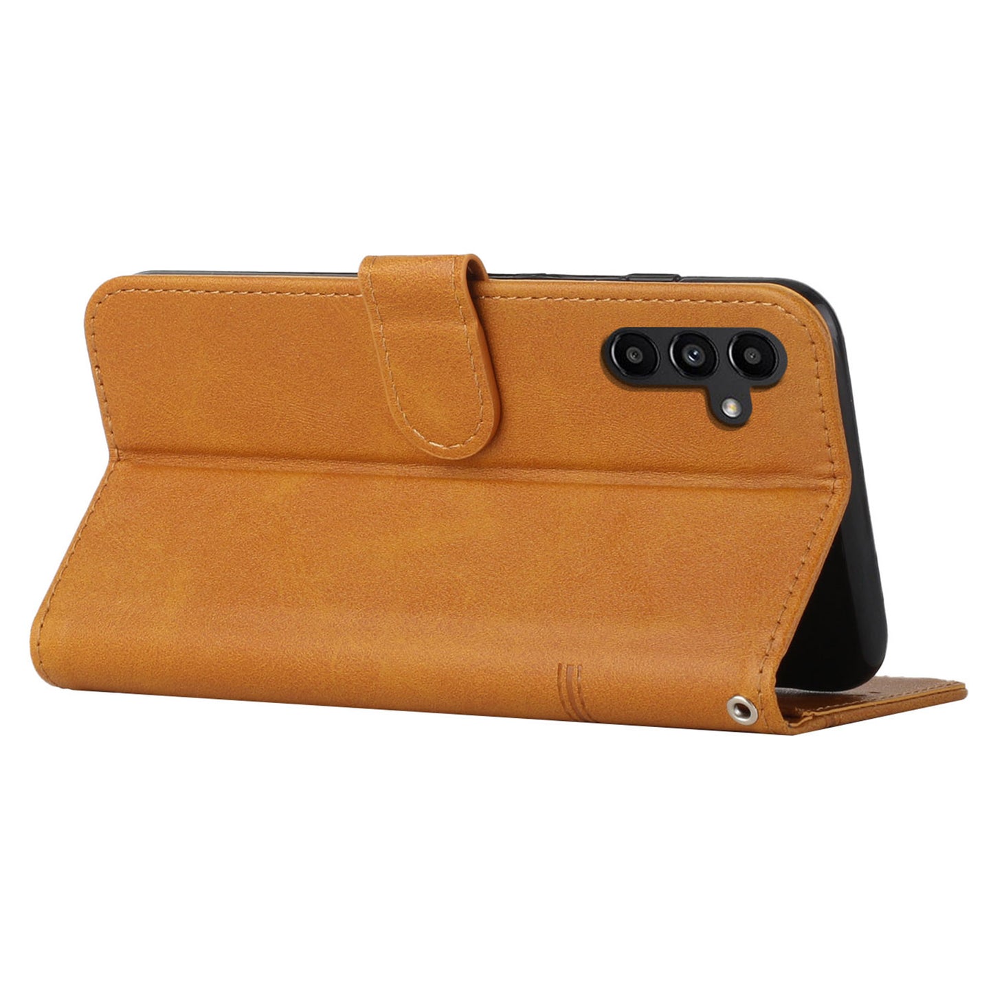 PU Leather Case for Samsung Galaxy A24 4G Anti-fall Magnetic Clasp Cell Phone Wallet Stand Cover