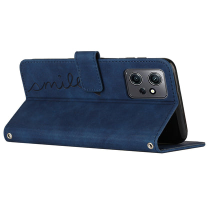 For Xiaomi Redmi Note 12 4G Flip Shell Imprinted Heart Shape Wallet PU Leather Phone Stand Case