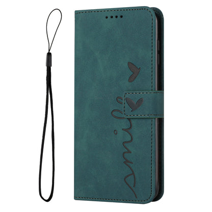 For Xiaomi Redmi Note 12 4G Flip Shell Imprinted Heart Shape Wallet PU Leather Phone Stand Case