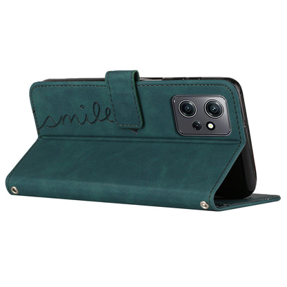 For Xiaomi Redmi Note 12 4G Flip Shell Imprinted Heart Shape Wallet PU Leather Phone Stand Case