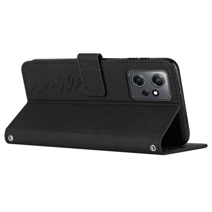 For Xiaomi Redmi Note 12 4G Flip Shell Imprinted Heart Shape Wallet PU Leather Phone Stand Case