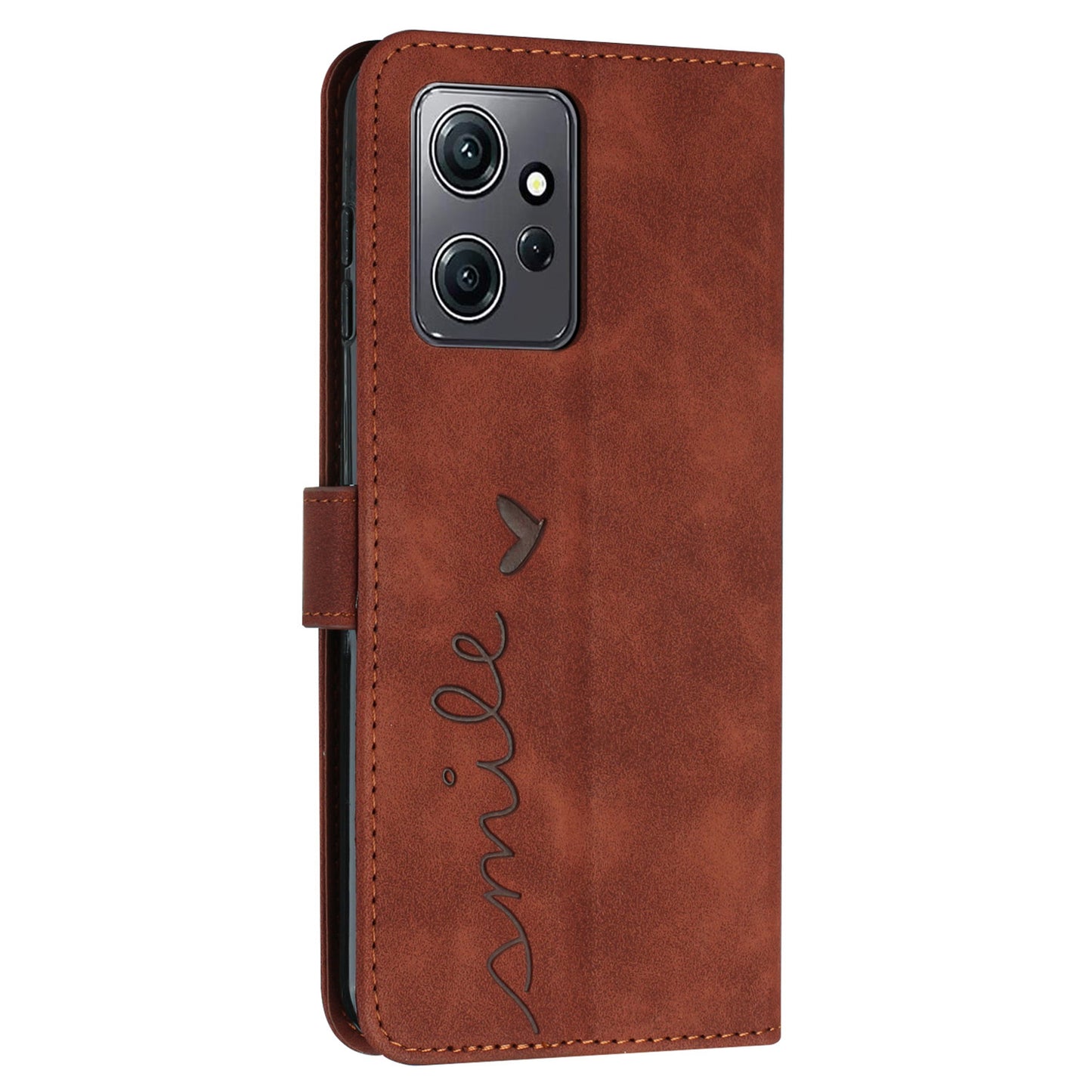 For Xiaomi Redmi Note 12 4G Flip Shell Imprinted Heart Shape Wallet PU Leather Phone Stand Case