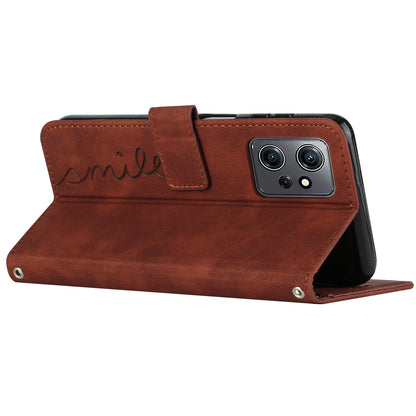 For Xiaomi Redmi Note 12 4G Flip Shell Imprinted Heart Shape Wallet PU Leather Phone Stand Case