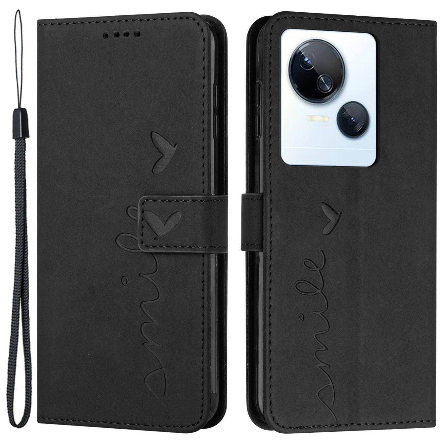 For Tecno Spark 10 5G Shockproof Shell Imprinted Heart Shape Wallet PU Leather Phone Stand Case