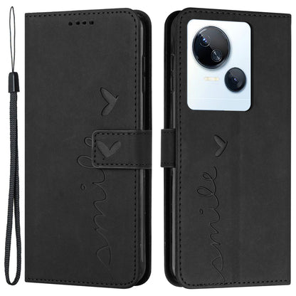 For Tecno Spark 10 5G Shockproof Shell Imprinted Heart Shape Wallet PU Leather Phone Stand Case