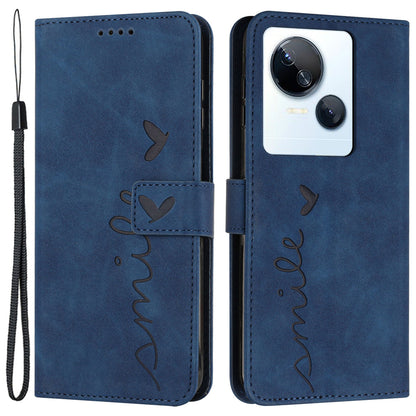 For Tecno Spark 10 5G Shockproof Shell Imprinted Heart Shape Wallet PU Leather Phone Stand Case