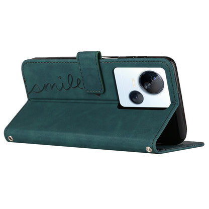 For Tecno Spark 10 5G Shockproof Shell Imprinted Heart Shape Wallet PU Leather Phone Stand Case