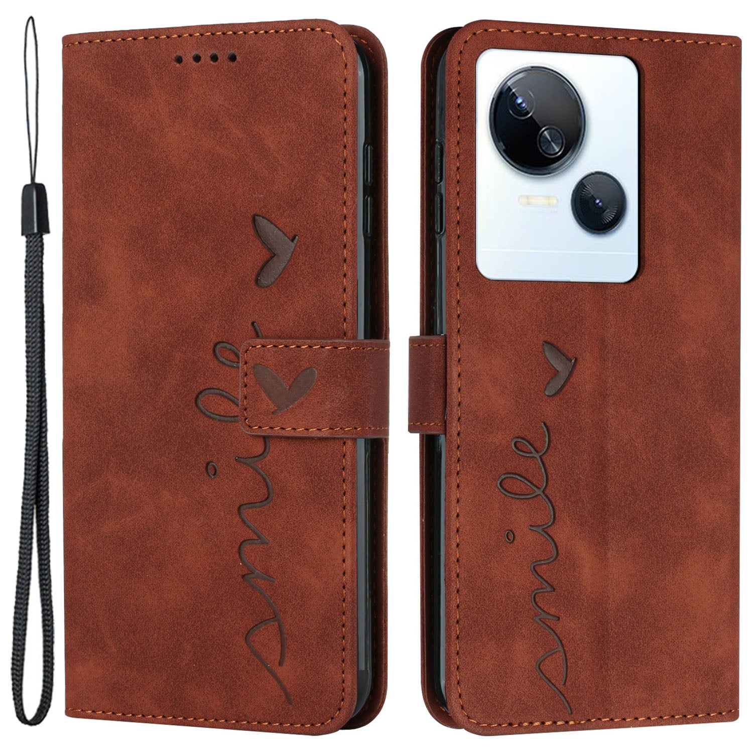 For Tecno Spark 10 5G Shockproof Shell Imprinted Heart Shape Wallet PU Leather Phone Stand Case