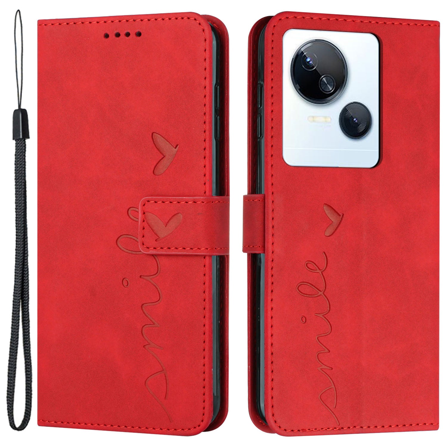 For Tecno Spark 10 5G Shockproof Shell Imprinted Heart Shape Wallet PU Leather Phone Stand Case