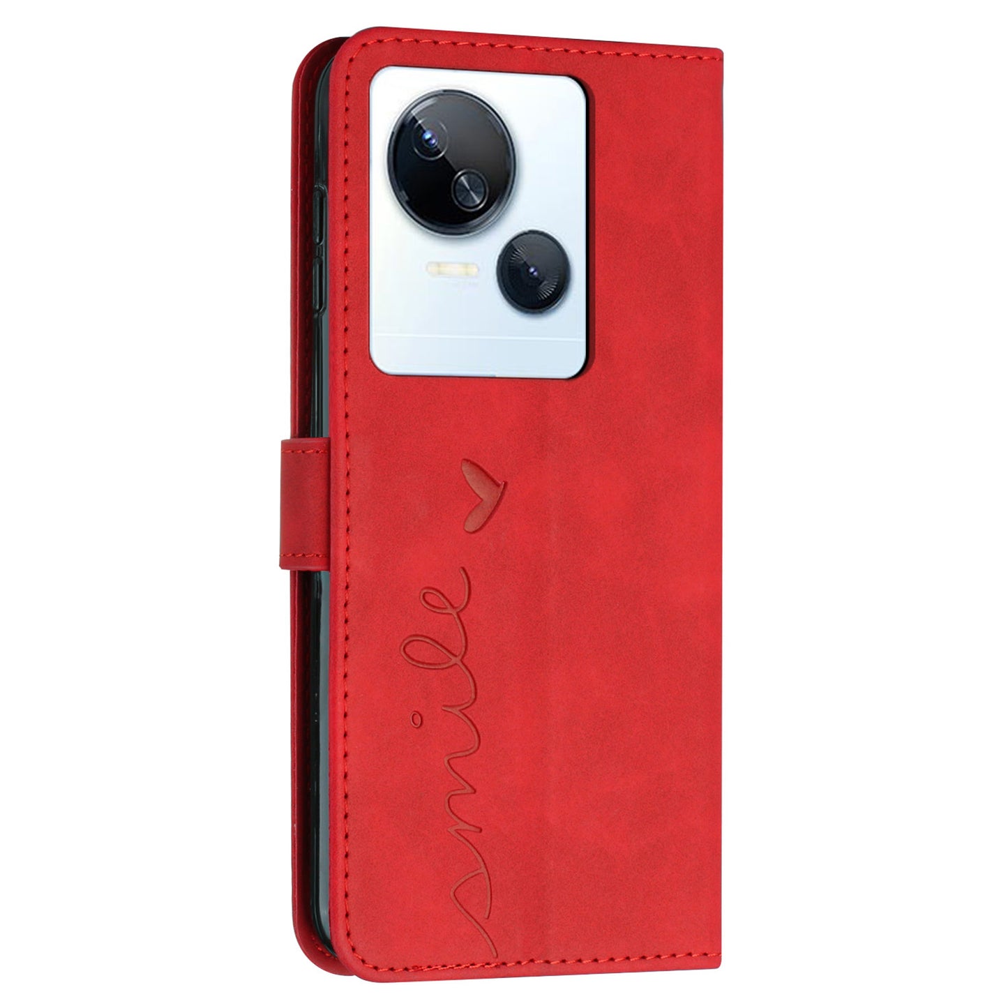 For Tecno Spark 10 5G Shockproof Shell Imprinted Heart Shape Wallet PU Leather Phone Stand Case