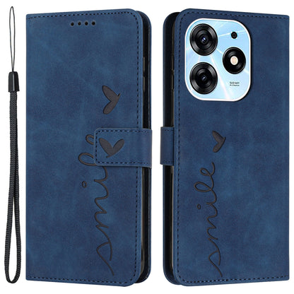 For Tecno Spark 10 Pro Imprinted Heart Shape Shockproof Shell Wallet PU Leather Phone Stand Case