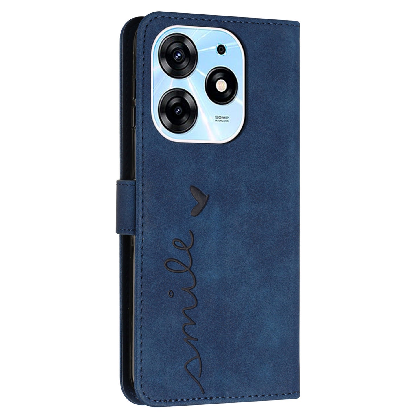 For Tecno Spark 10 Pro Imprinted Heart Shape Shockproof Shell Wallet PU Leather Phone Stand Case
