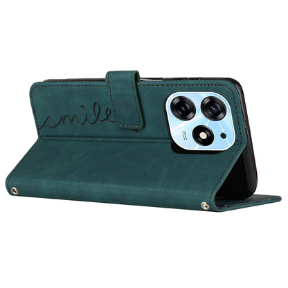 For Tecno Spark 10 Pro Imprinted Heart Shape Shockproof Shell Wallet PU Leather Phone Stand Case