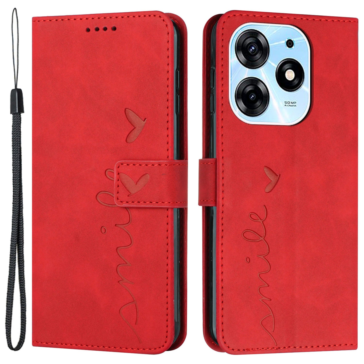 For Tecno Spark 10 Pro Imprinted Heart Shape Shockproof Shell Wallet PU Leather Phone Stand Case