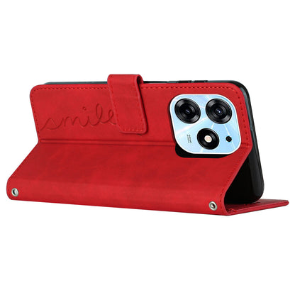 For Tecno Spark 10 Pro Imprinted Heart Shape Shockproof Shell Wallet PU Leather Phone Stand Case