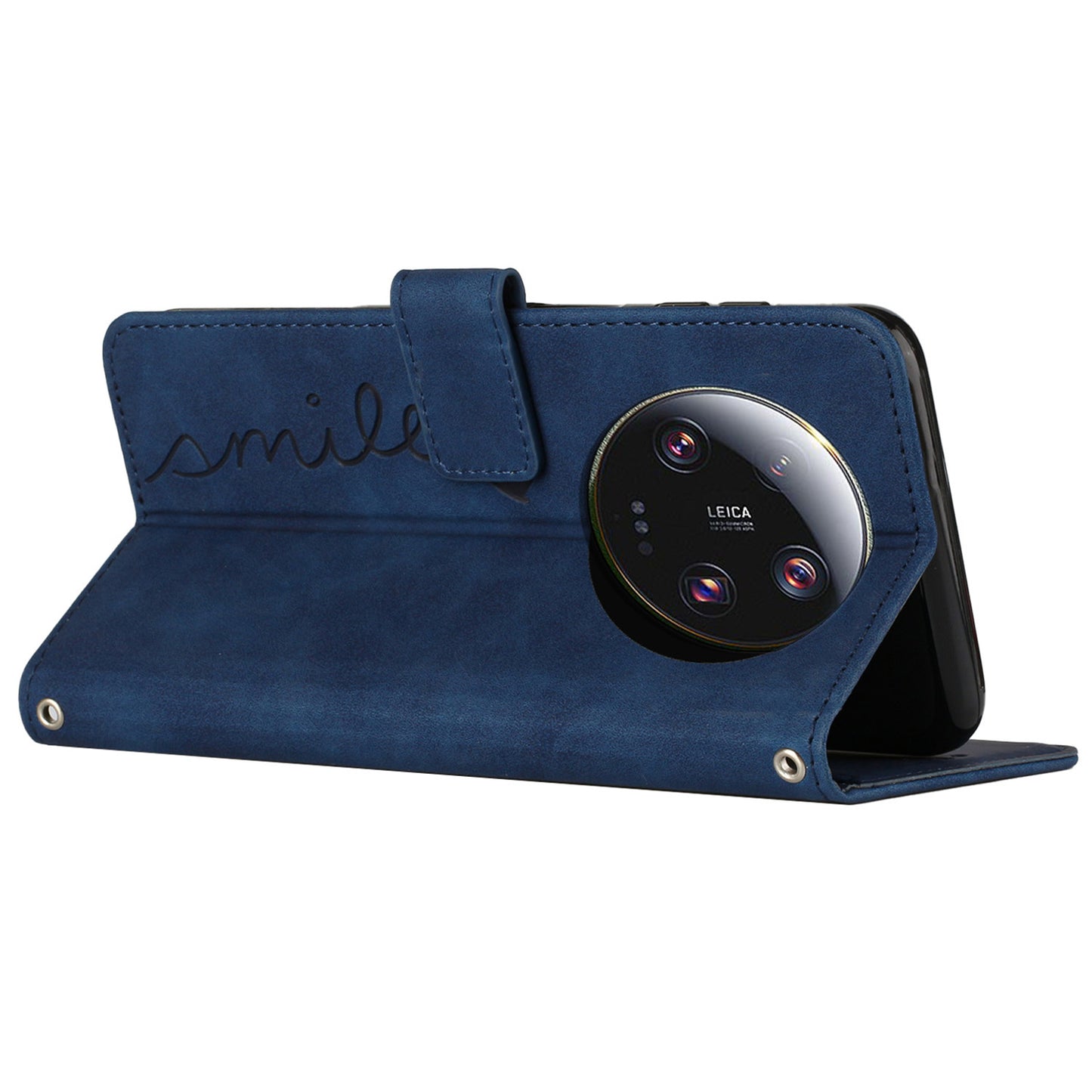 Folio Flip Shell for Xiaomi 13 Ultra Imprinted Heart Shape Stand PU Leather Phone Wallet Case