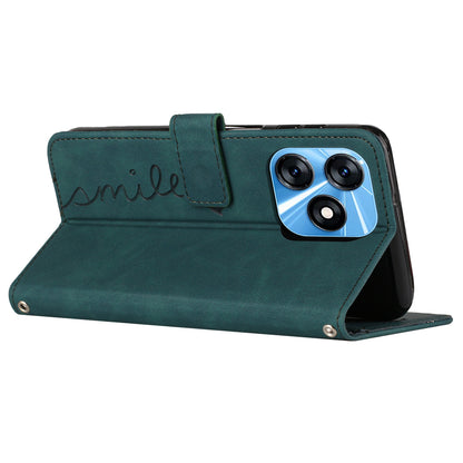 Folio Flip Shell for Tecno Spark 10C 4G Imprinted Heart Shape PU Leather Phone Wallet Stand Case