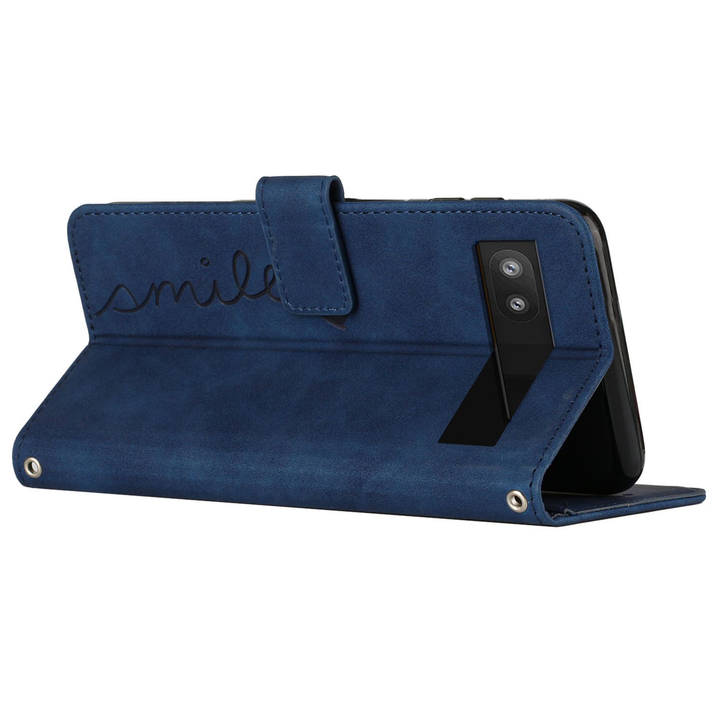 Folio Stand Shell for Google Pixel 7a Heart Shape Imprinted PU Leather Phone Wallet Flip Case