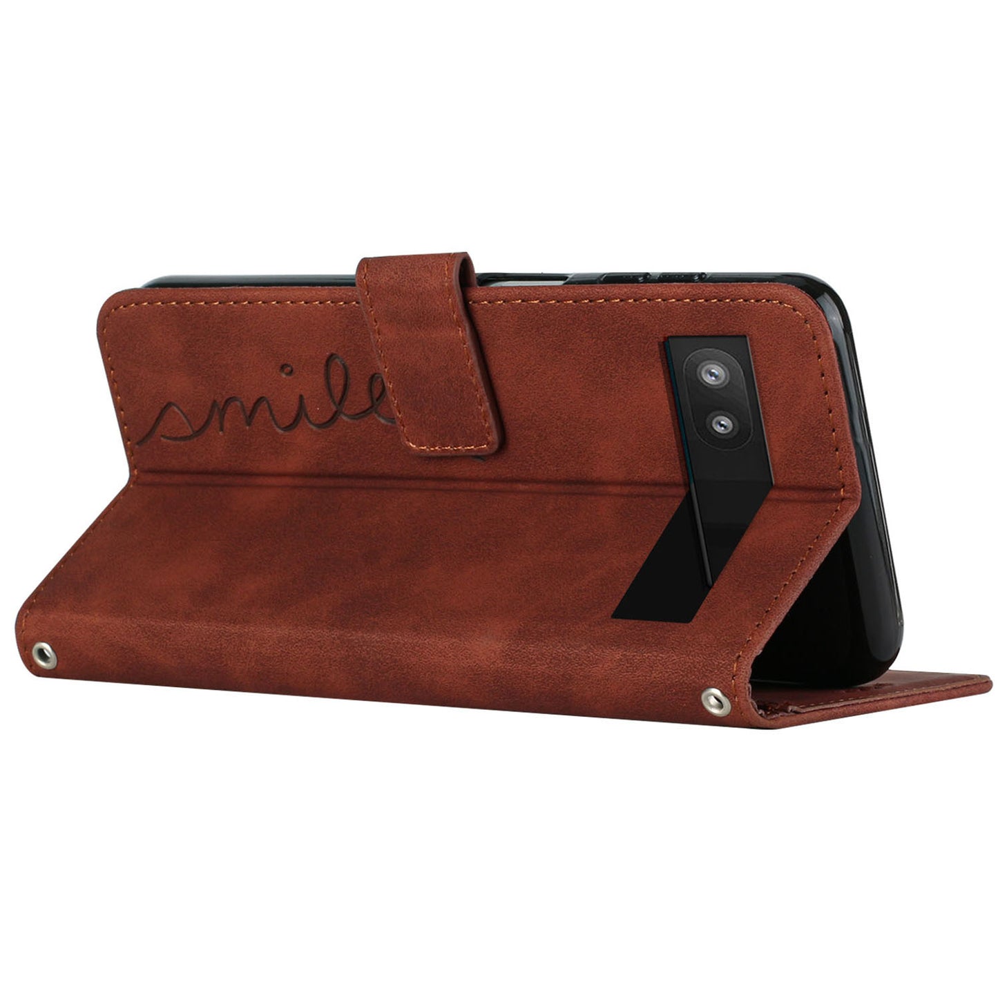 Folio Stand Shell for Google Pixel 7a Heart Shape Imprinted PU Leather Phone Wallet Flip Case