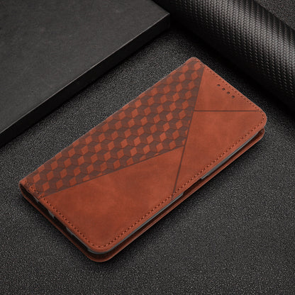 Stand Cover for Xiaomi Civi 2 5G / 13 Lite Imprinted Rhombus Magnetic Flip PU Leather Wallet Phone Case