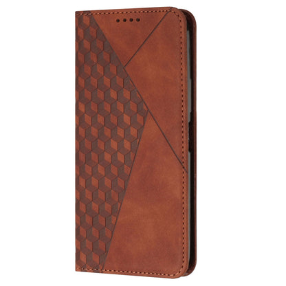 Stand Cover for Xiaomi Civi 2 5G / 13 Lite Imprinted Rhombus Magnetic Flip PU Leather Wallet Phone Case