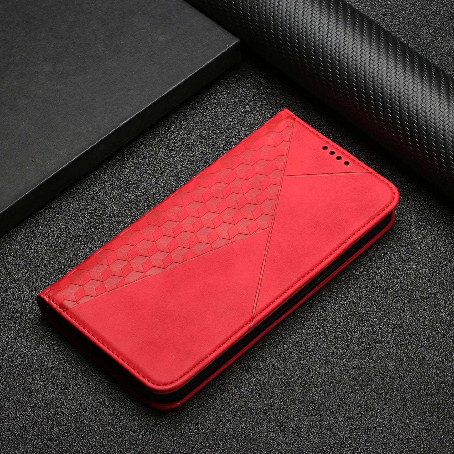 Stand Cover for Xiaomi Civi 2 5G / 13 Lite Imprinted Rhombus Magnetic Flip PU Leather Wallet Phone Case