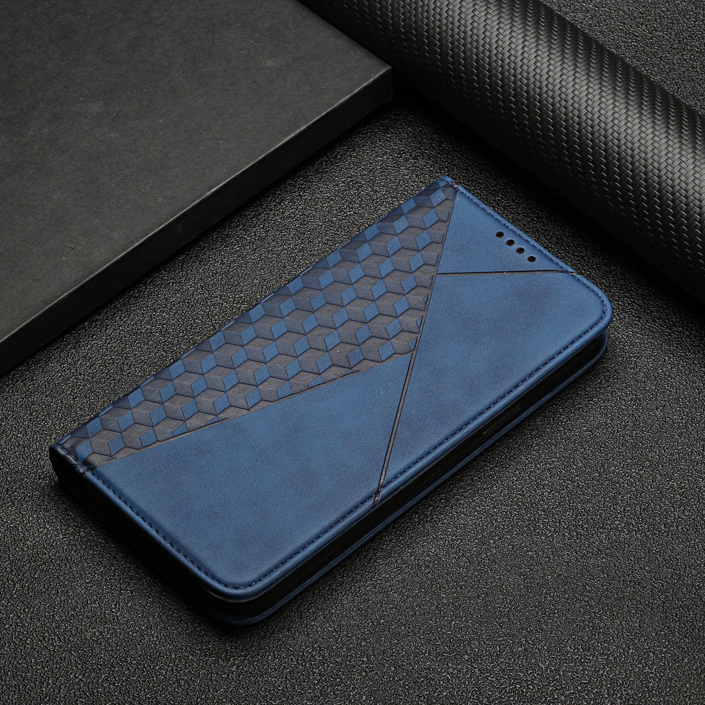 Stand Cover for Xiaomi Civi 2 5G / 13 Lite Imprinted Rhombus Magnetic Flip PU Leather Wallet Phone Case