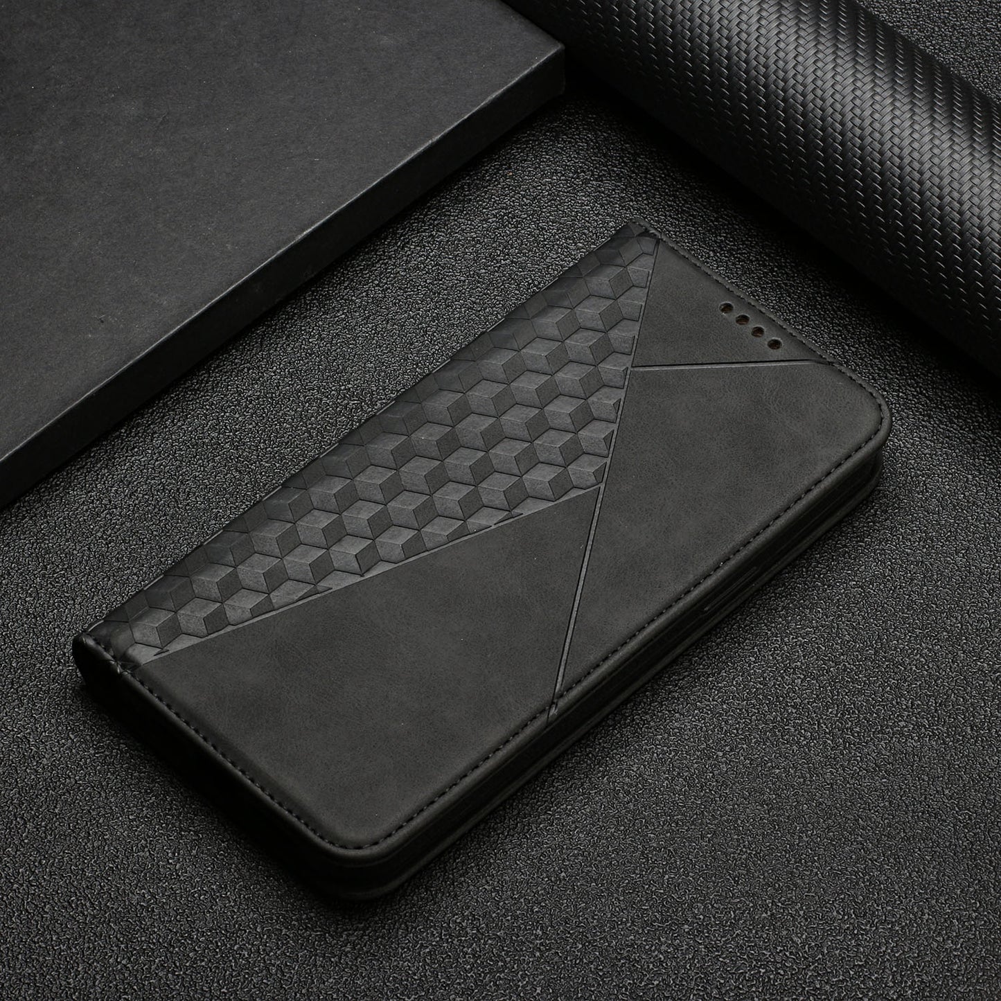 Stand Cover for Xiaomi Civi 2 5G / 13 Lite Imprinted Rhombus Magnetic Flip PU Leather Wallet Phone Case