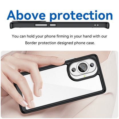 For Huawei nova 11 Pro / nova 11 Ultra Transparent Phone Case TPU+Acrylic Smartphone Cover