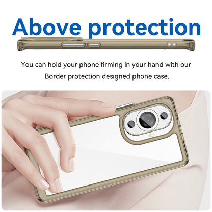 For Huawei nova 11 Pro / nova 11 Ultra Transparent Phone Case TPU+Acrylic Smartphone Cover
