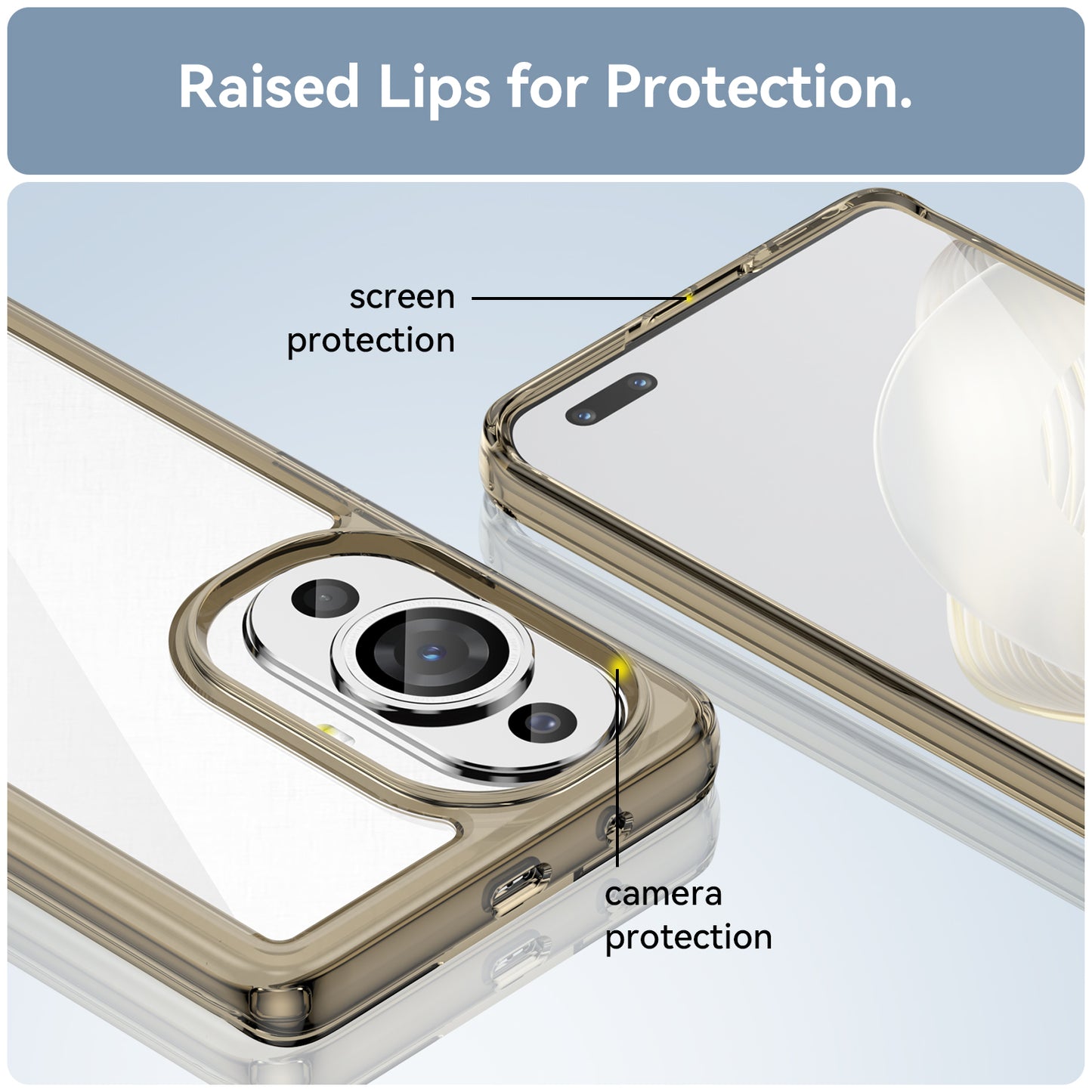For Huawei nova 11 Pro / nova 11 Ultra Transparent Phone Case TPU+Acrylic Smartphone Cover